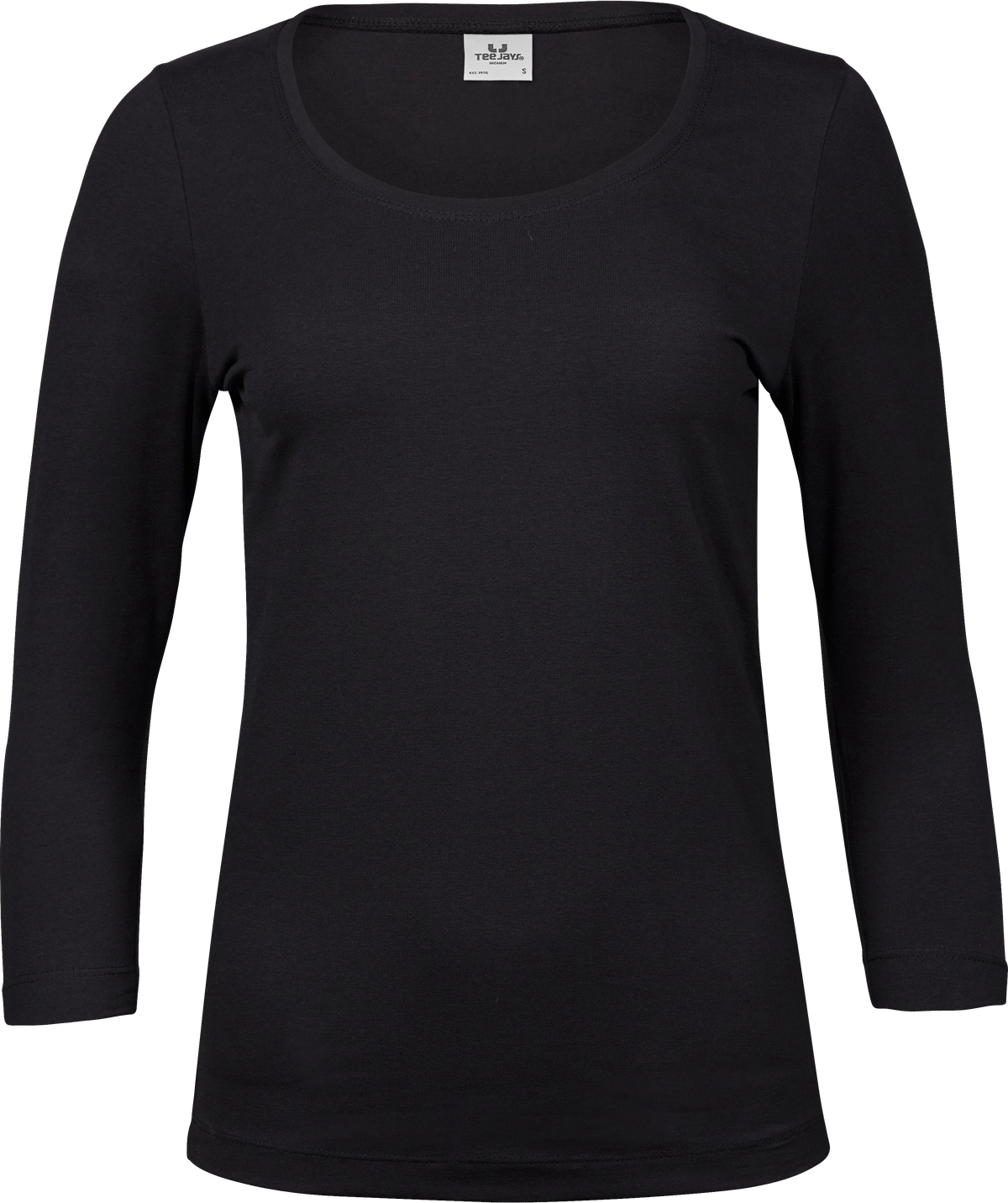 Tee Jays Tee Jays 460 Women's Stretch 3/4 Sleeve Tee in Black