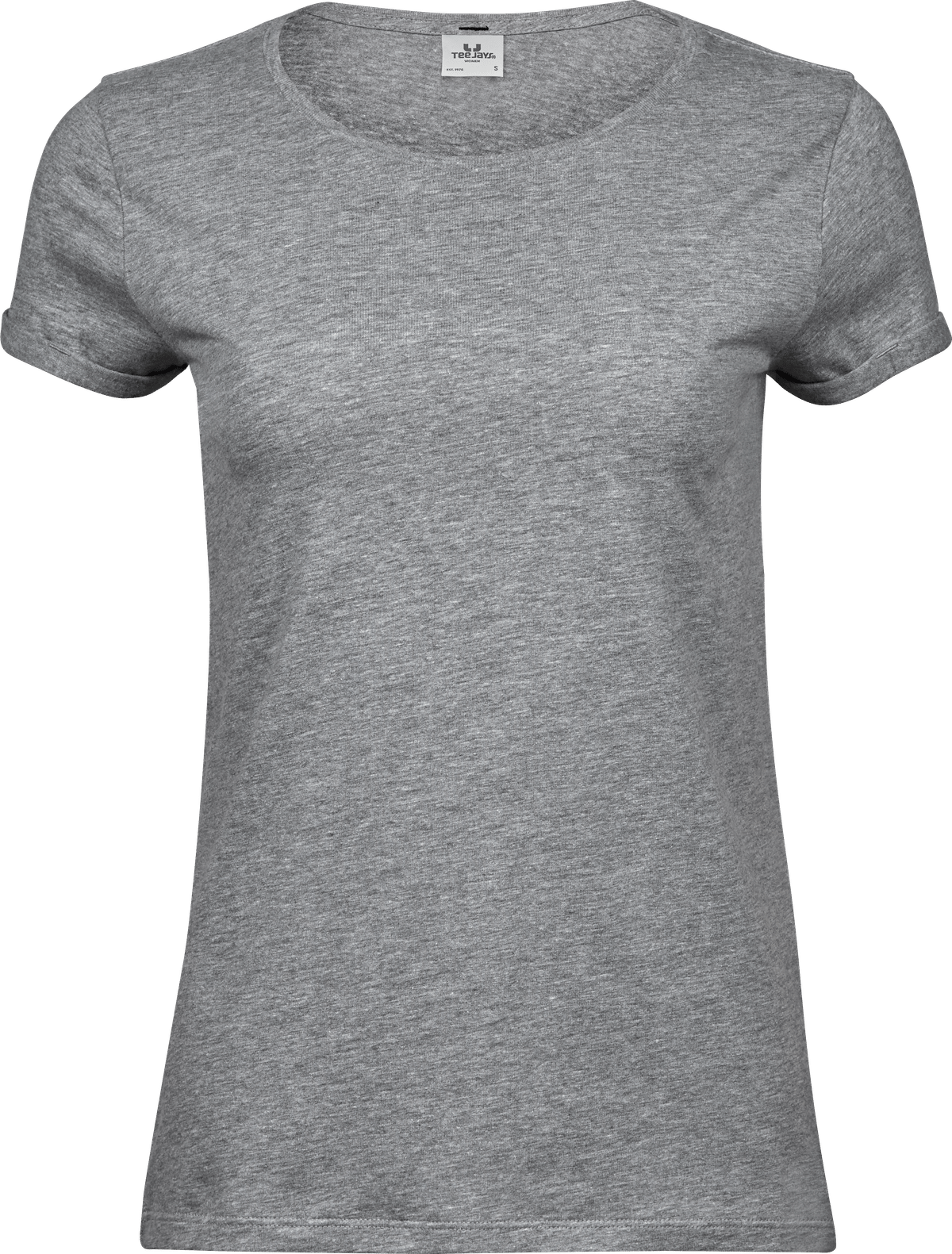 Tee Jays Tee Jays 5063 Women's Roll-Up Tee in Heather Grey