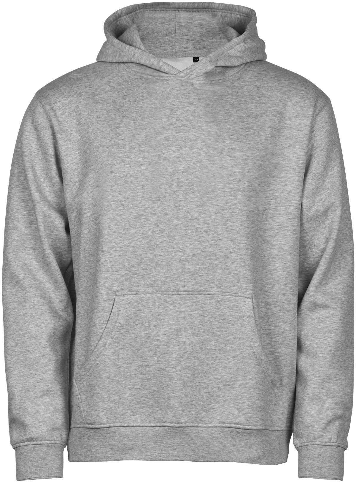 Tee Jays Tee Jays 5152B Junior UNLABELED Hooded Sweatshirt in Heather Grey