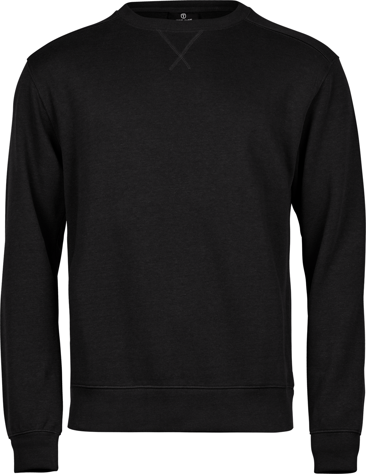 Tee Jays Tee Jays 5504 Ribbed Interlock Crew Neck in Black