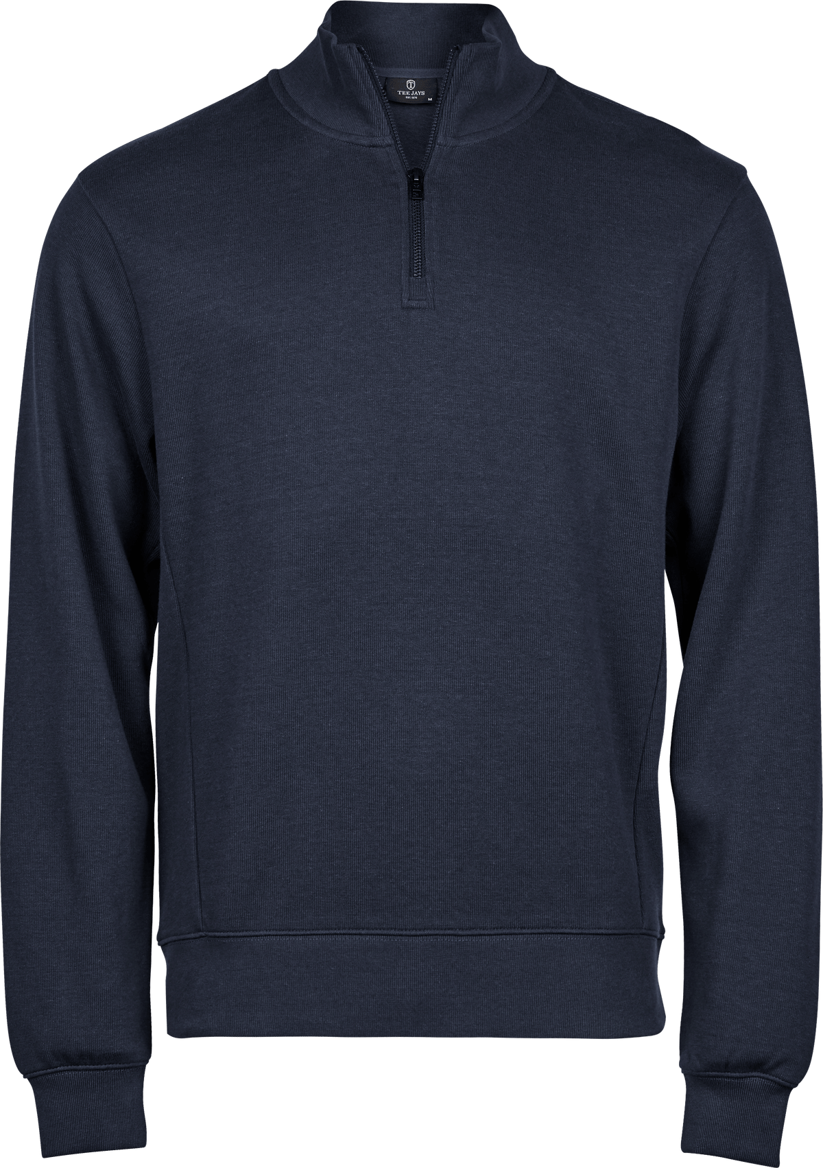 Tee Jays Tee Jays 5506 Ribbed Interlock Half Zip in Navy