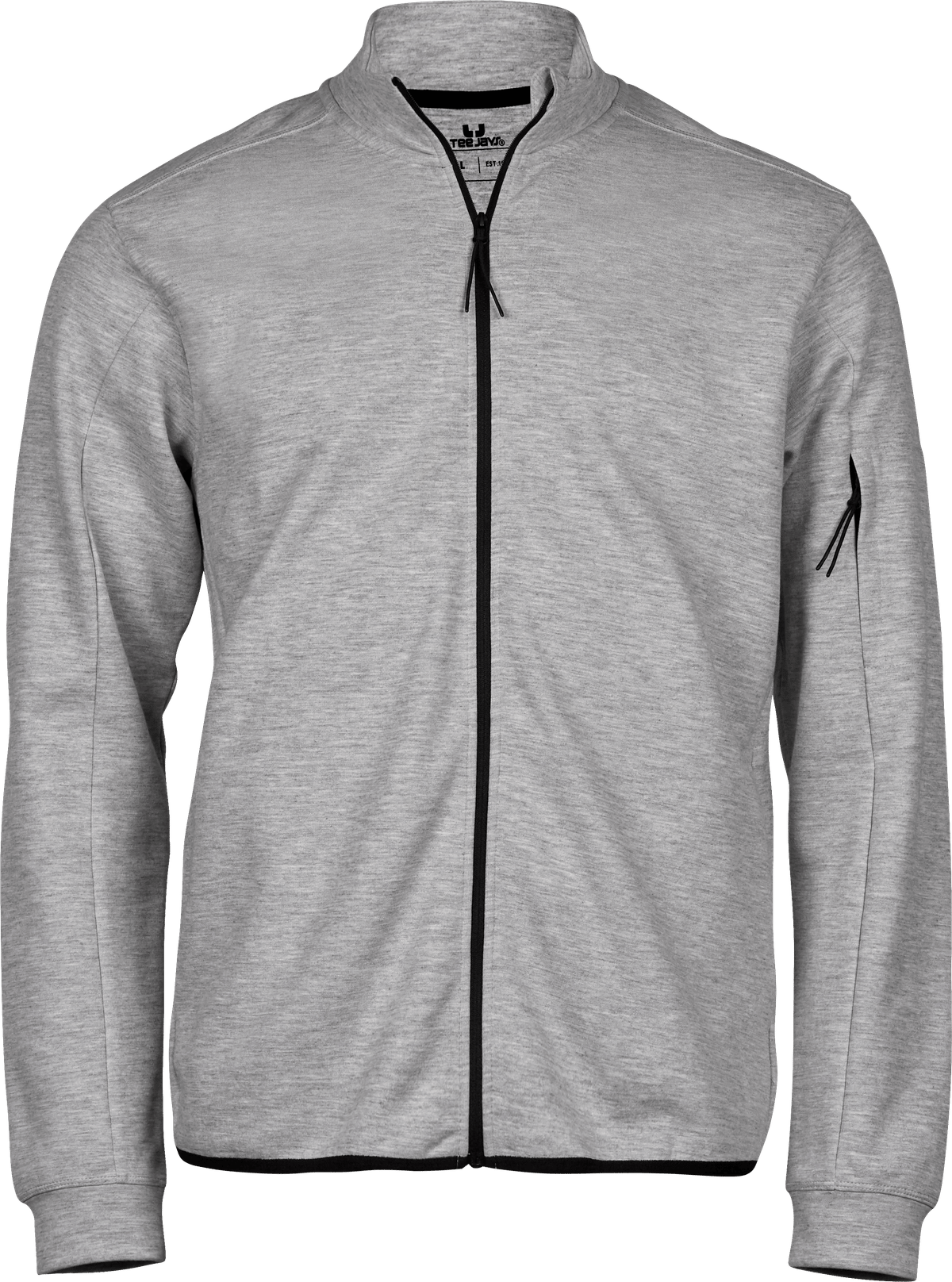 Tee Jays Tee Jays 5704 Athletic Full Zip Sweat in Heather Grey