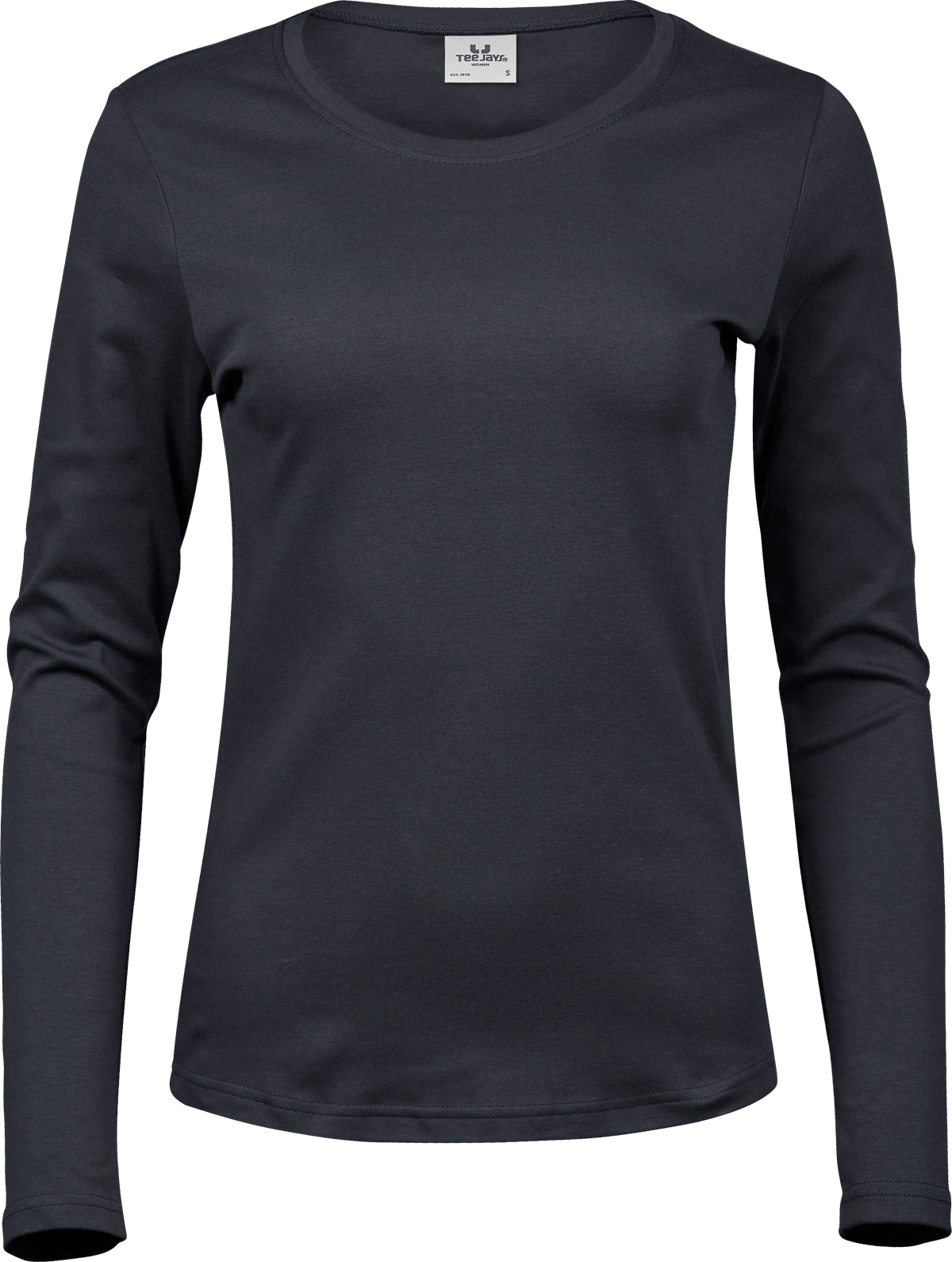Tee Jays Tee Jays 590 Women's Long Sleeve Interlock Tee in Dark Grey