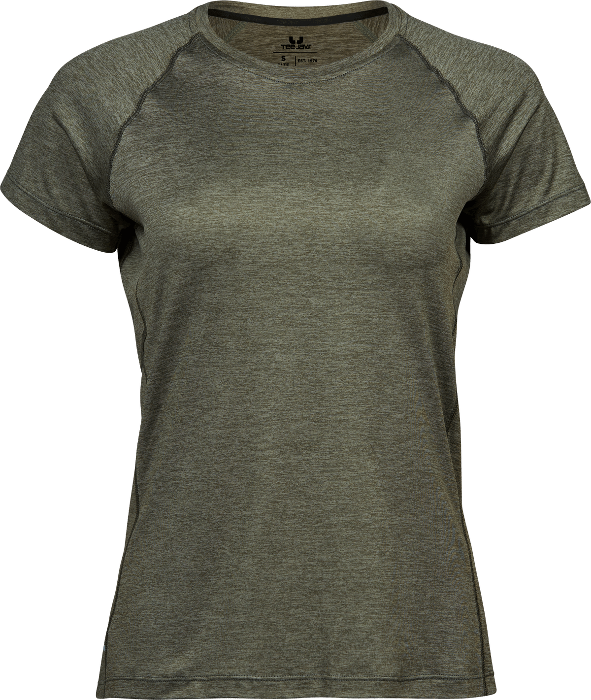 Tee Jays Tee Jays 7021 Women's CoolDry Tee in Olive Melange