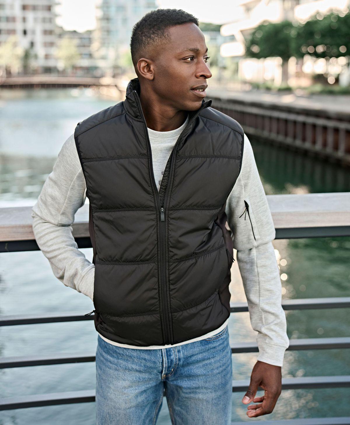 Tee Jays Tee Jays 9114 Hybrid-Stretch Bodywarmer in Black/Black