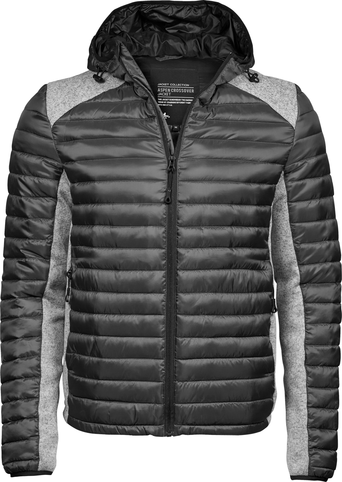 Tee Jays Tee Jays 9610 Hooded Outdoor Crossover in Space Grey/Grey Melange