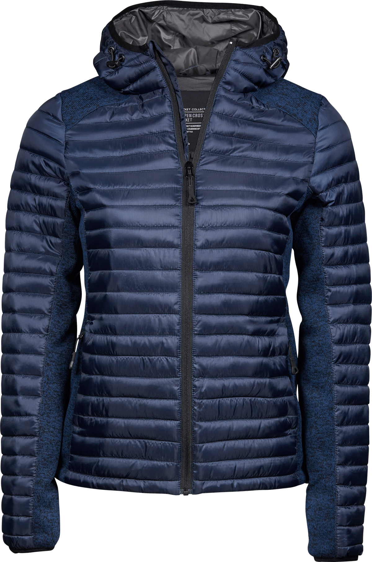 Tee Jays Tee Jays 9611 Women's Hooded Outdoor Crossover in Navy/Navy Melange