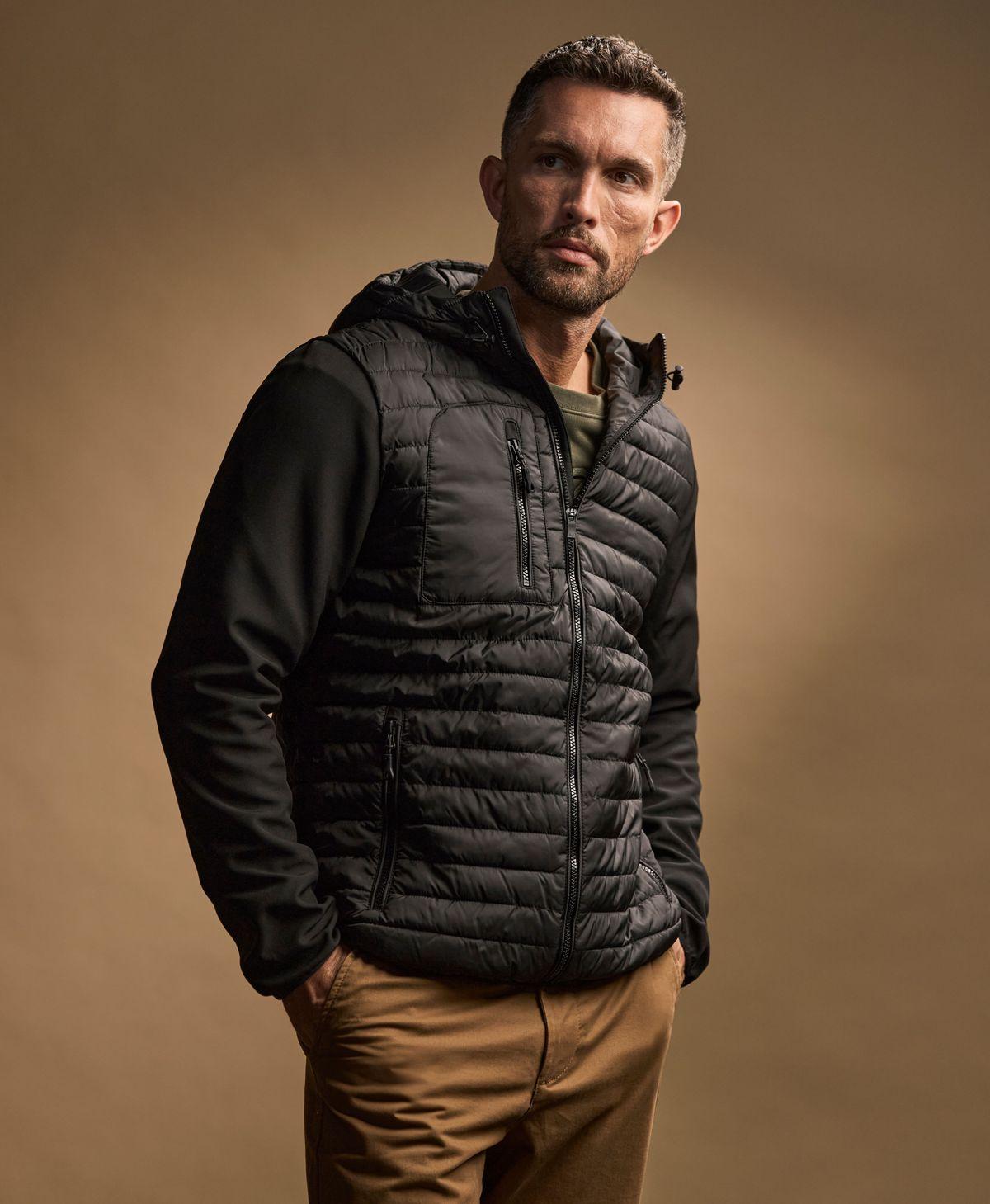 Tee Jays Tee Jays 9628 Hooded Crossover Jacket in Black