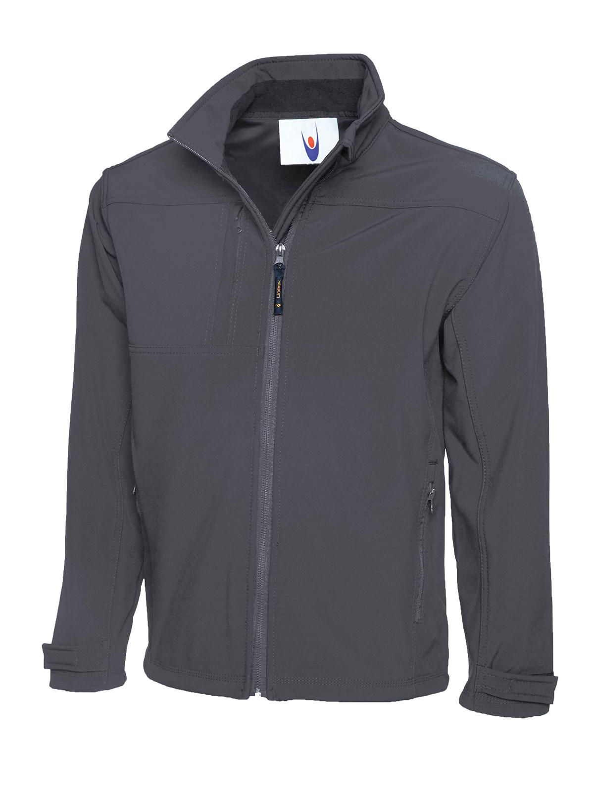 Uneek Clothing Premium Full Zip Soft Shell Jacket in Light Grey