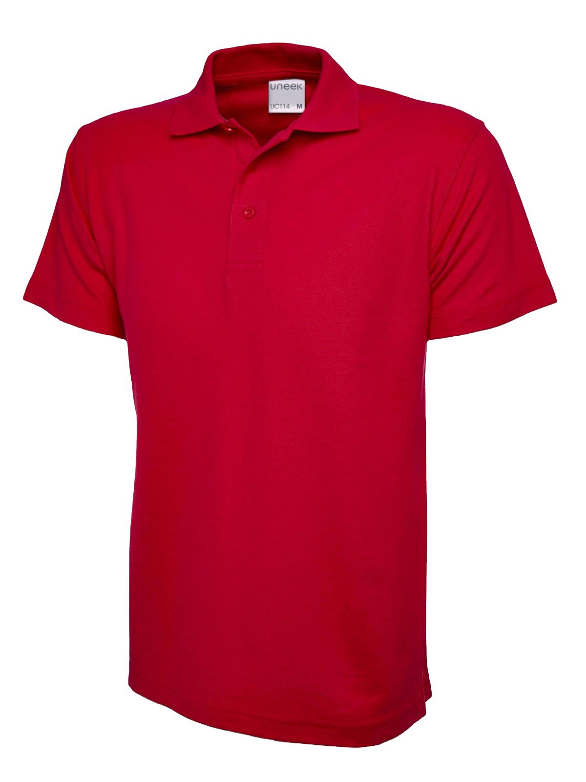 Uneek Clothing Uneek Men's Ultra Cotton Poloshirt in Red