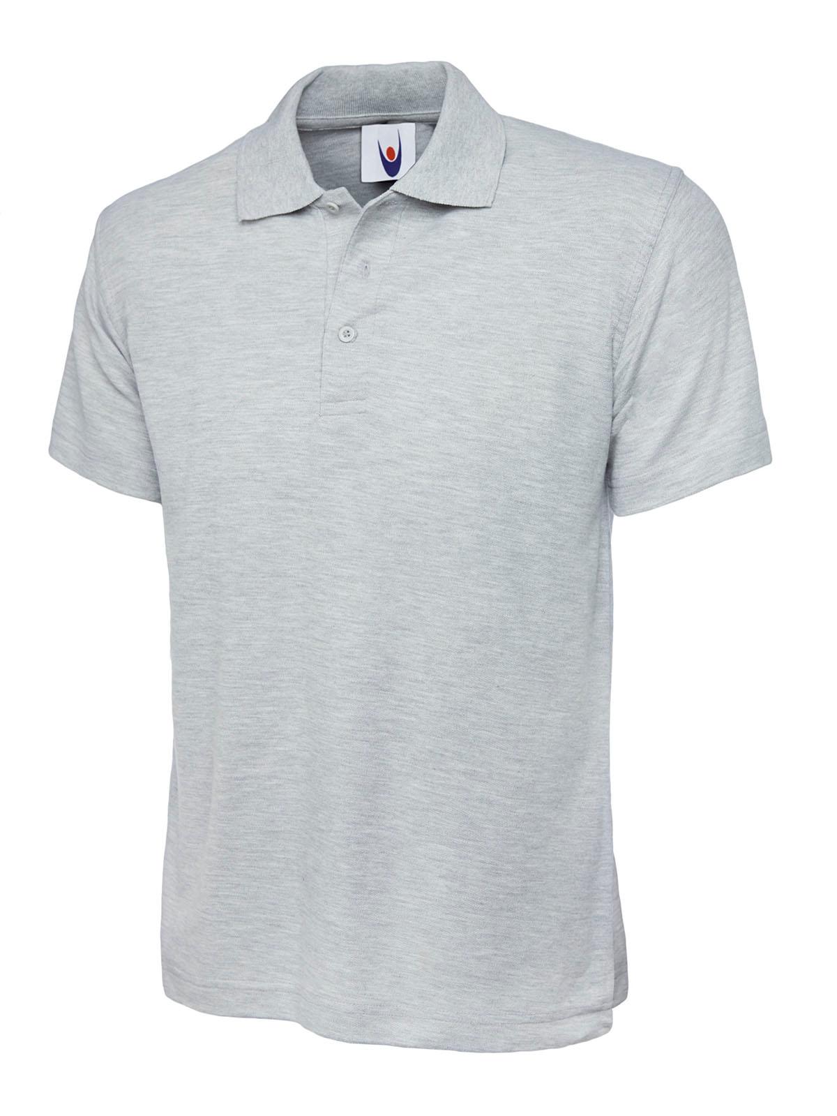 Uneek Clothing Uneek Olympic Poloshirt in Heather Grey