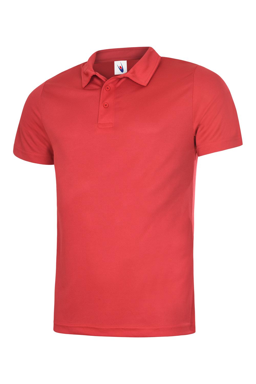 Uneek Clothing Uneek Mens Ultra Cool Poloshirt in Red