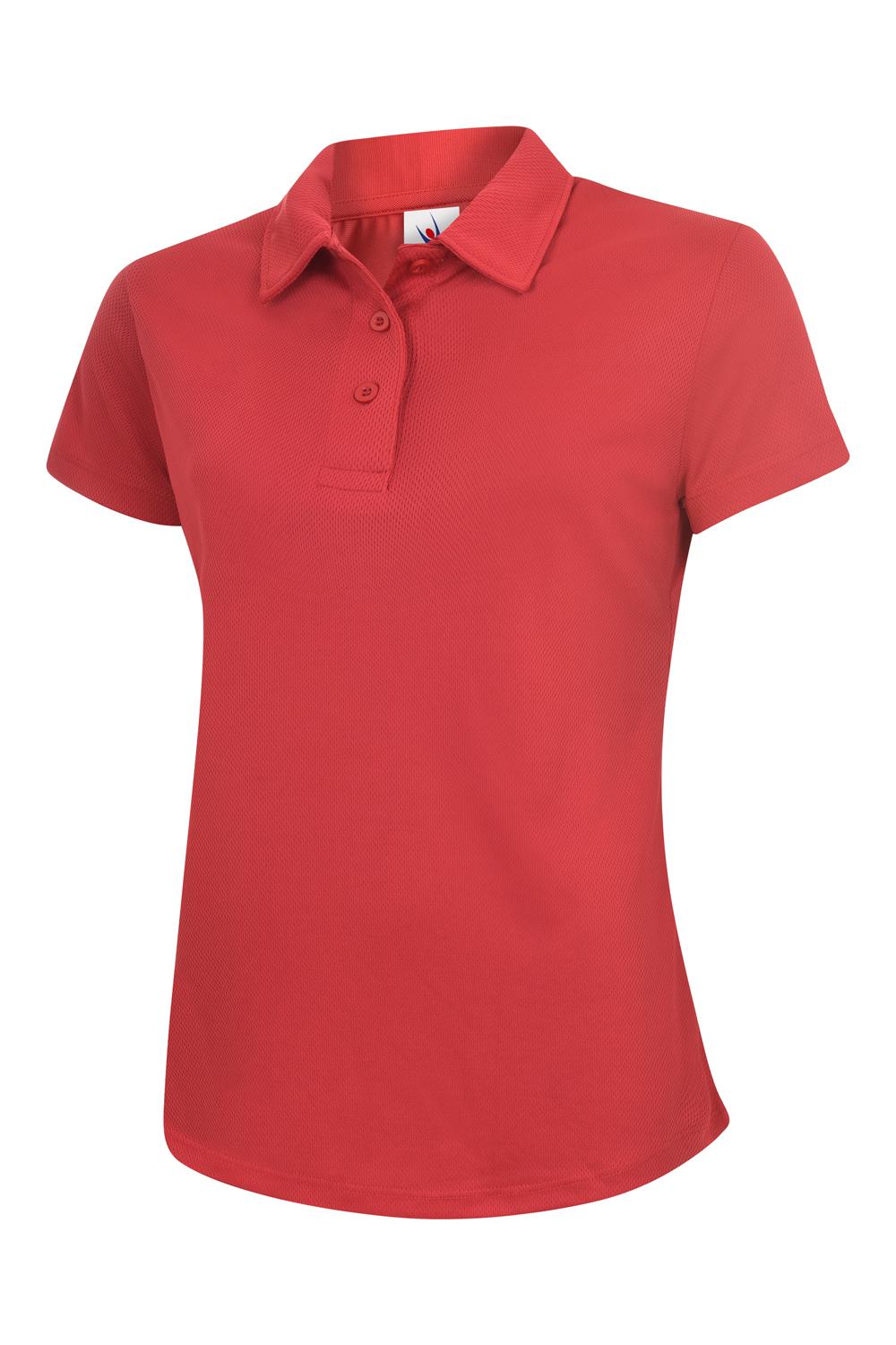 Uneek Clothing Uneek Ladies Ultra Cool Poloshirt in Red