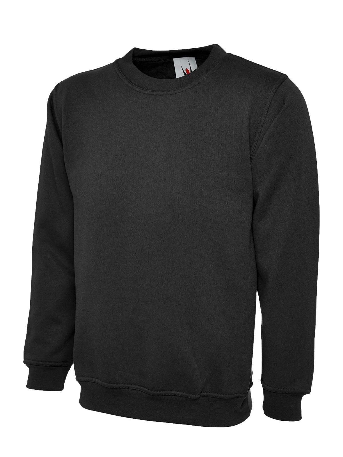 Uneek Clothing Uneek Premium Sweatshirt in Black