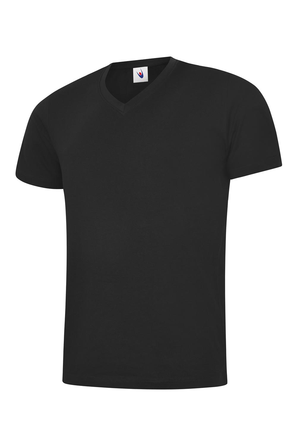 Uneek Clothing Uneek Classic V Neck T-shirt in Black
