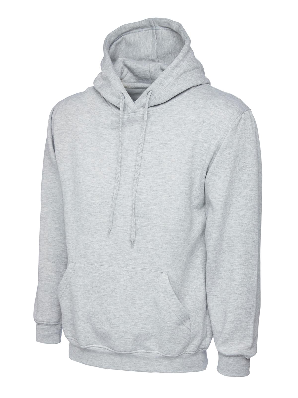 Uneek Clothing Uneek Premium Hooded Sweatshirt in Heather Grey