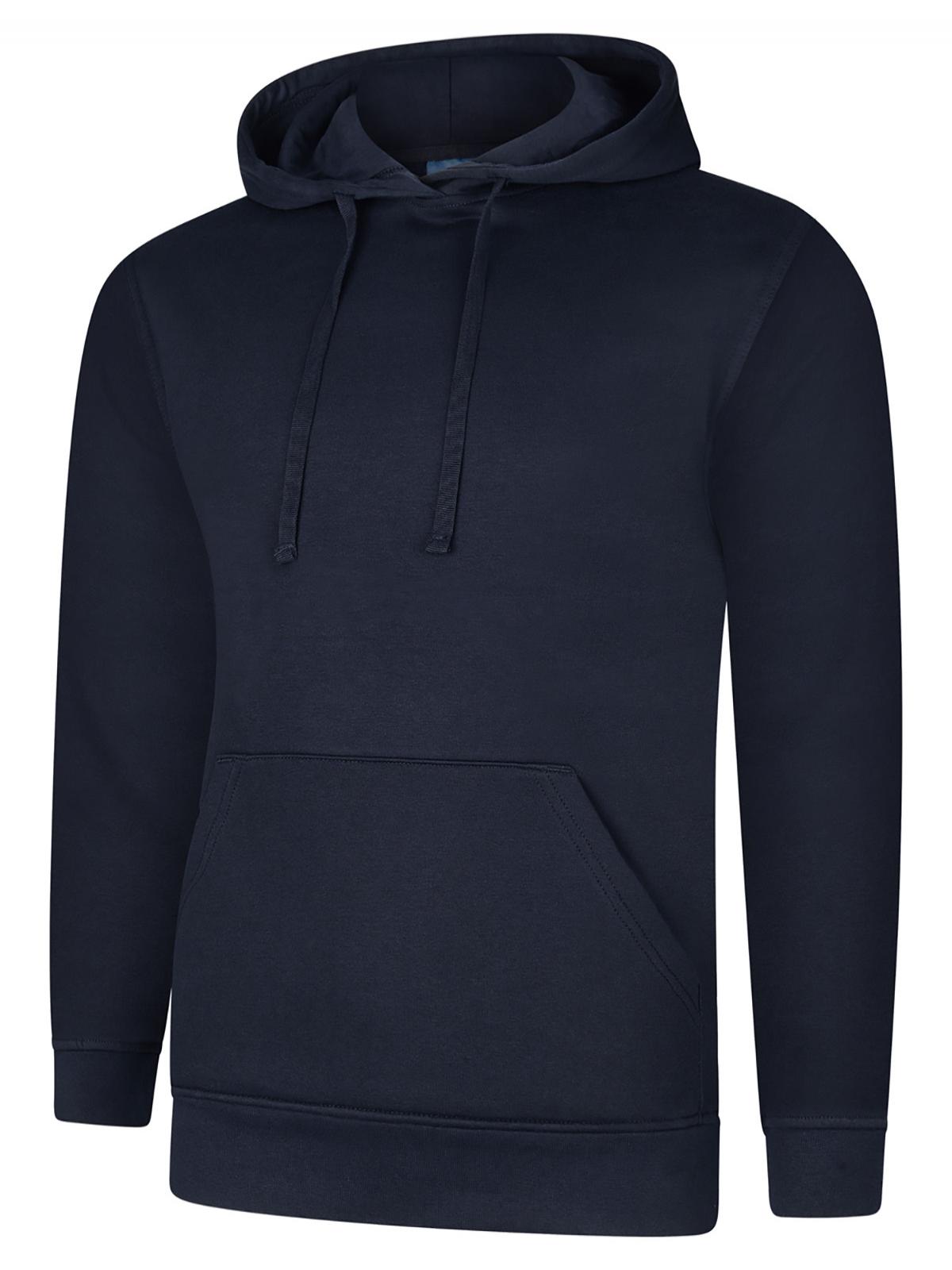 Uneek Clothing Uneek Deluxe Hooded Sweatshirt in Navy