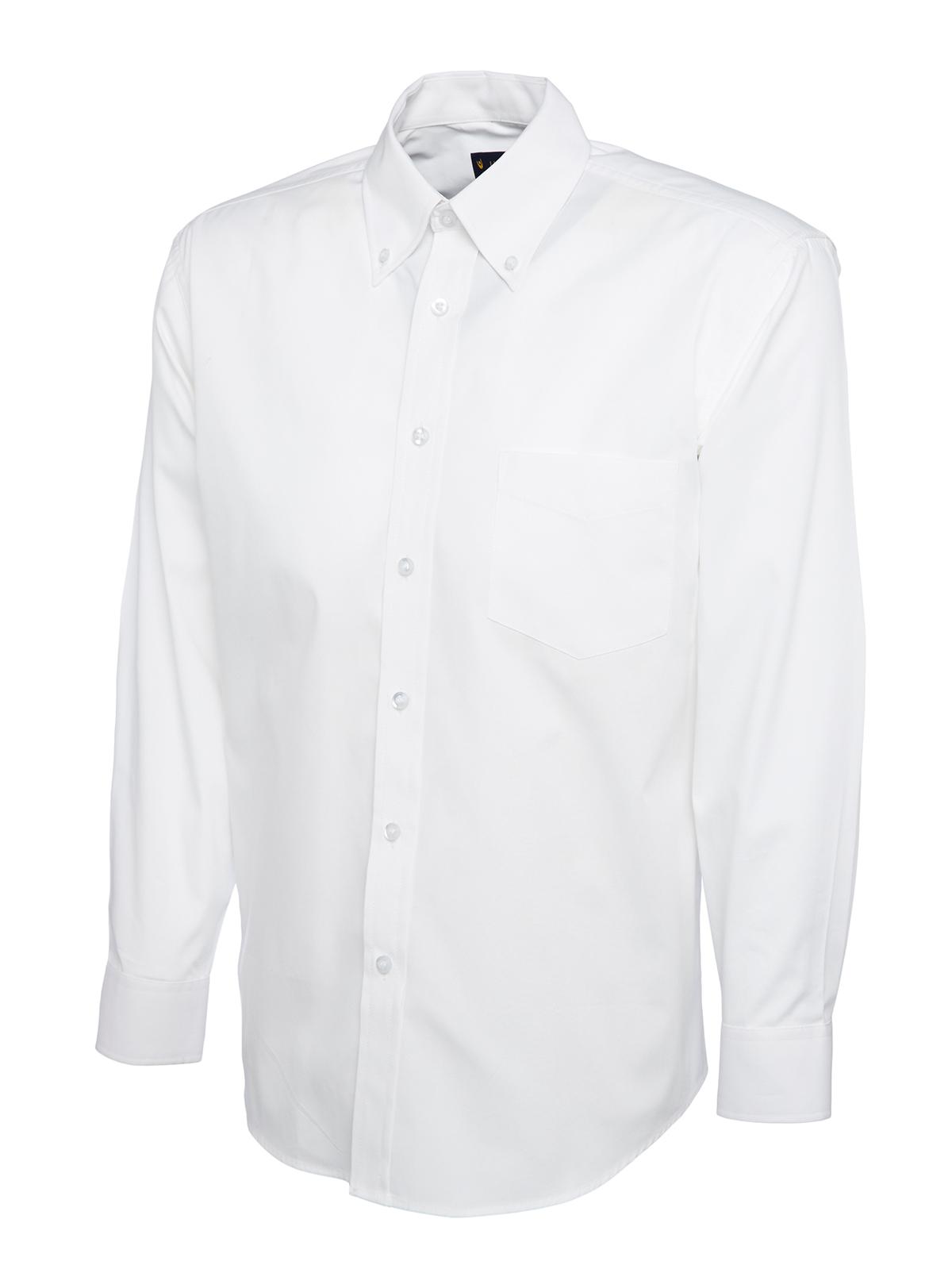 Uneek Clothing Uneek Mens Pinpoint Oxford Full Sleeve Shirt in White