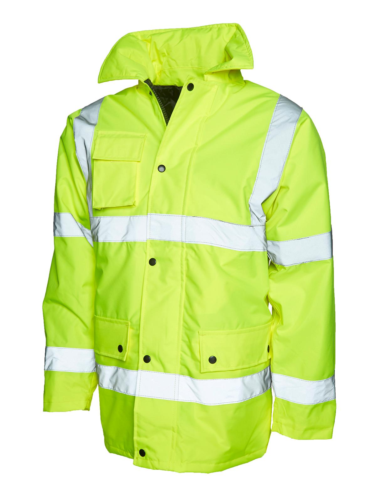 Uneek Yellow Hi Vis Road Safety Jacket