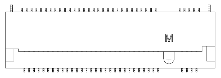 M.2 2280 M-key socket drawing, M2M2.