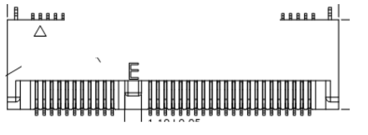 M.2 2230 E-key socket drawing, M2E1.