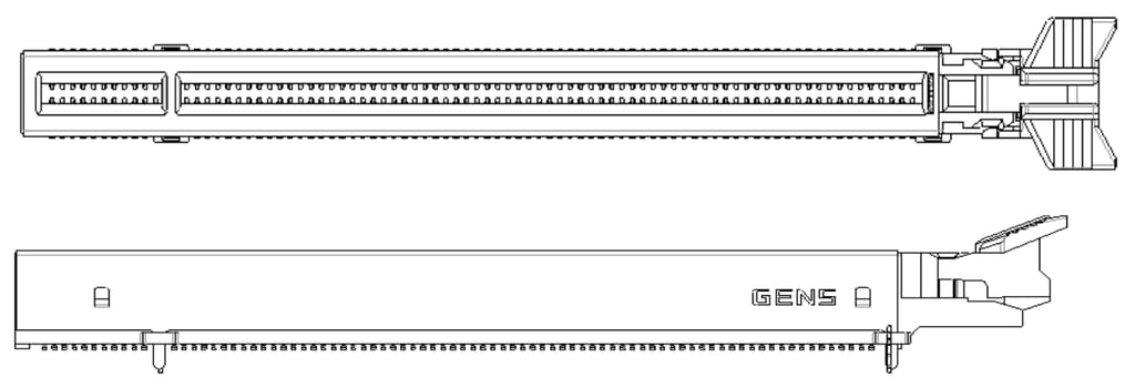 PCIe x16 expansion slot drawing, PCIEX16_1.
