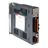 EtherCAT 伺服驱动器，带通风灰色外壳和橙色电机控制端子排