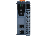 EtherCAT bus coupler with stacked I/O terminals and status LEDs for connecting field devices