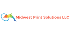 Midwest Print Solutions LLC logo with a multicolor abstract bird icon and red wordmark