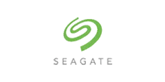 Seagate logo with a green spiral icon and gray wordmark