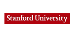 Stanford University logo in white text on a red rectangle