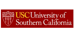 USC University of Southern California logo on a red background