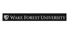 Wake Forest University logo with shield icon and wordmark