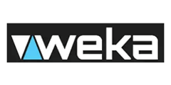 WEKA logo with black wordmark and a blue-and-gray geometric icon
