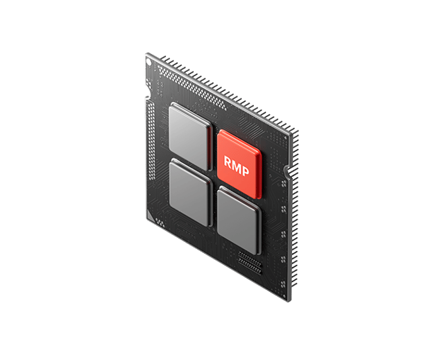 Multi-core CPU running RMP alongside the host application