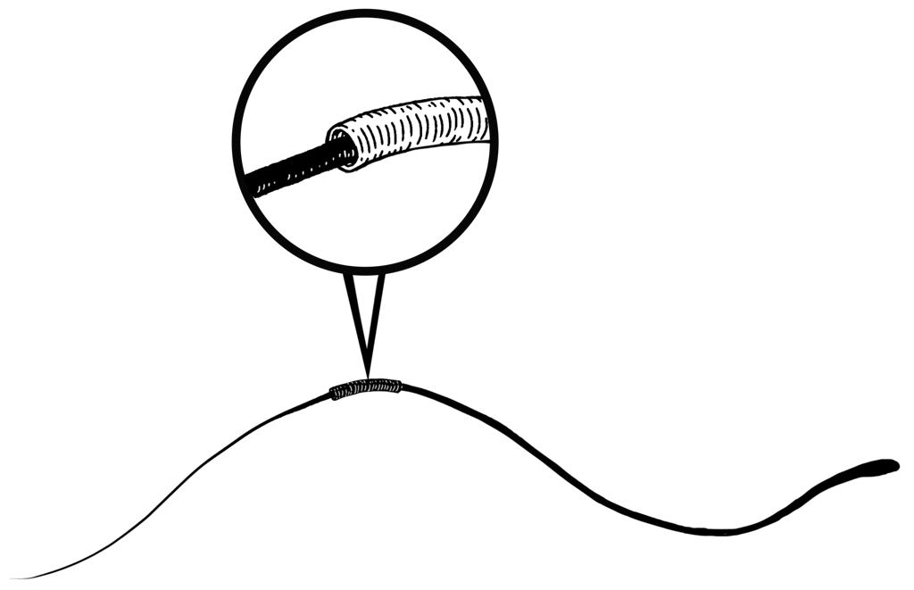 Coil relative to human hair