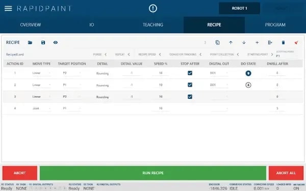 RapidPaint user interface