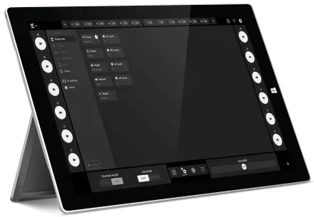 Microsoft Surface Pro tablet running RapidRobot