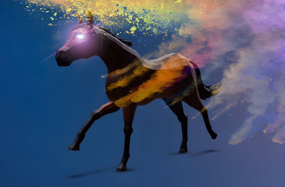 الخيل الرقمي - digital horse Nuqtah NFT Media