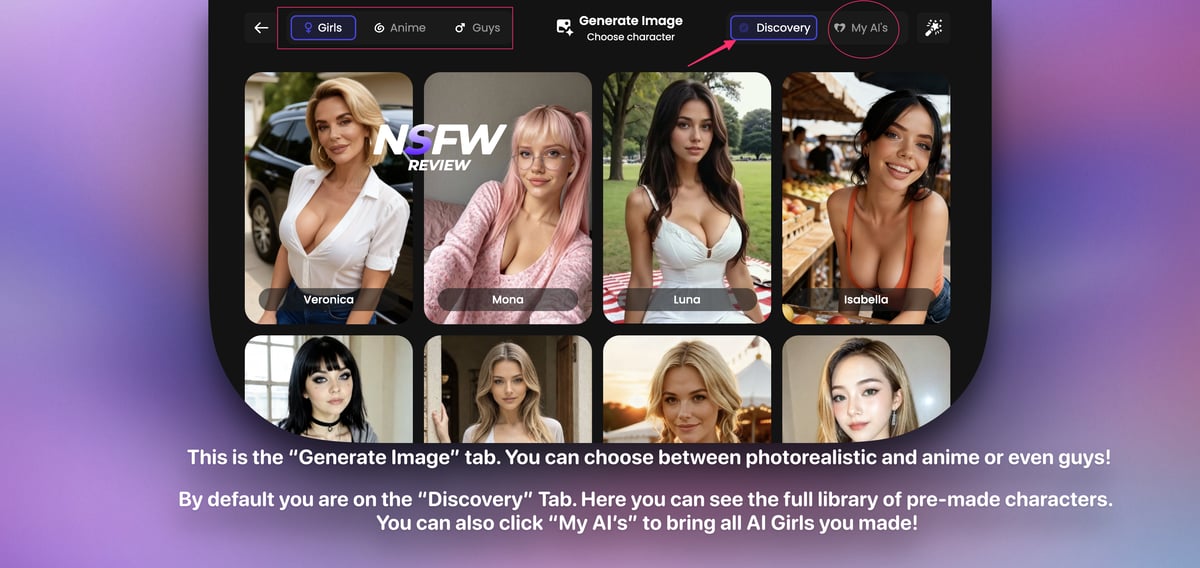 Generate images dashboard