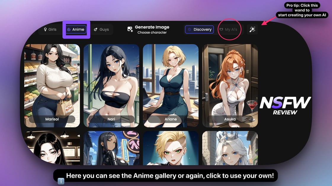 Anime image generation dashboard