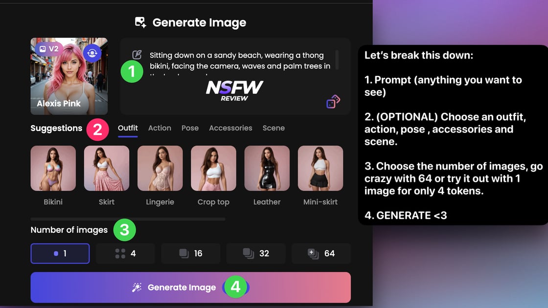 Generate image breakdown step-by-step