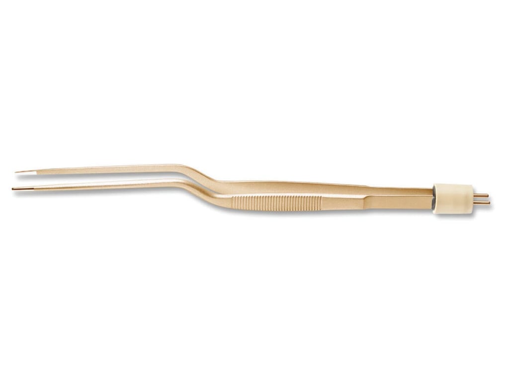 7 3/4" (19.7cm) Scoville-Greenwood Bayonet Bipolar Forceps, Ins, 1.5mm