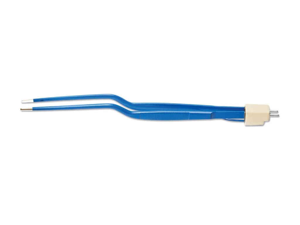7 3/4" (19.7cm) Scoville-Greenwood Bayonet Irrigating, Non-stick bipolar forceps, Insulated, 1.5mm
