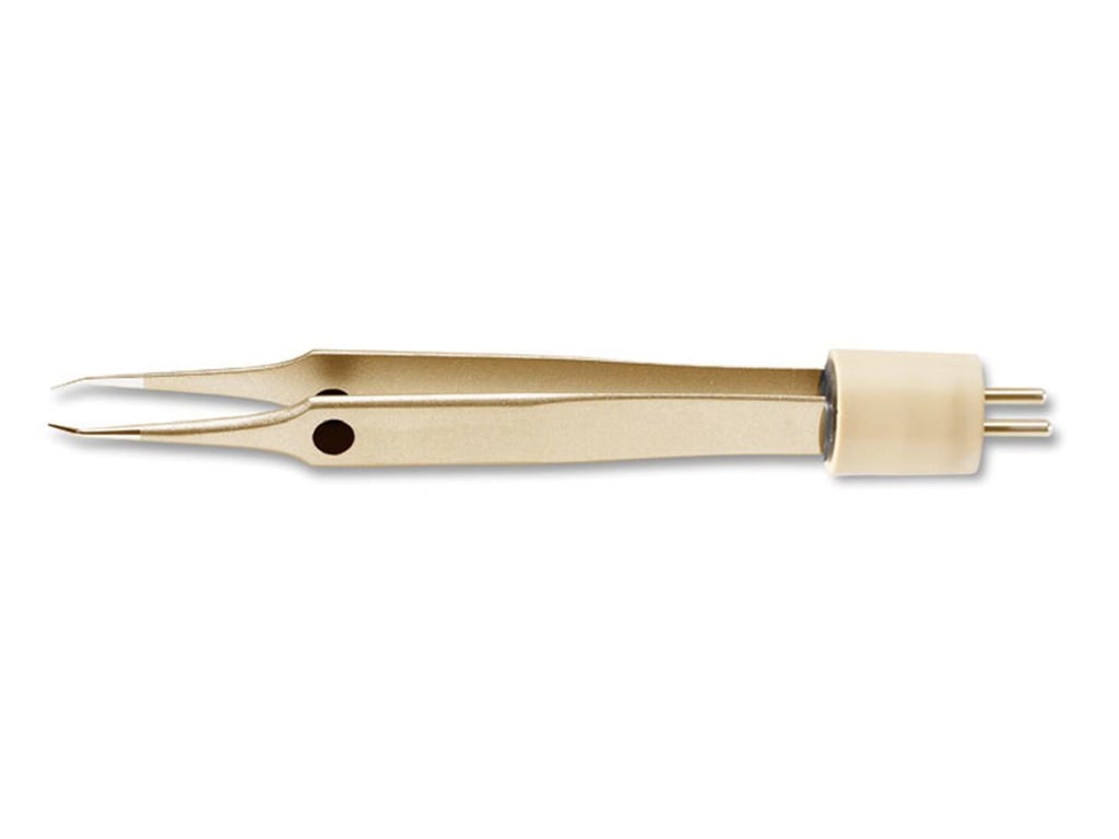 4" (10.2cm) Tenzel Bipolar Forceps, With Stop, 0.4mm