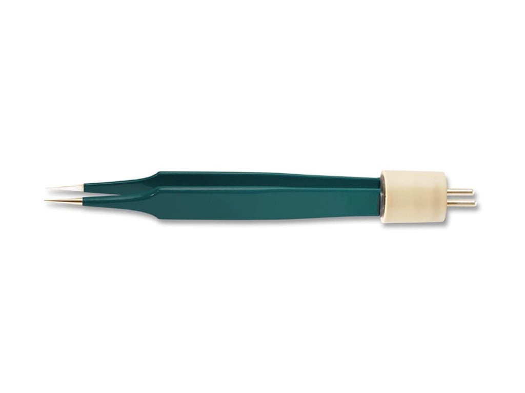 4" (10.2cm) Jewelers Straight Non-Stick Bipolar Forceps, 0.4mm