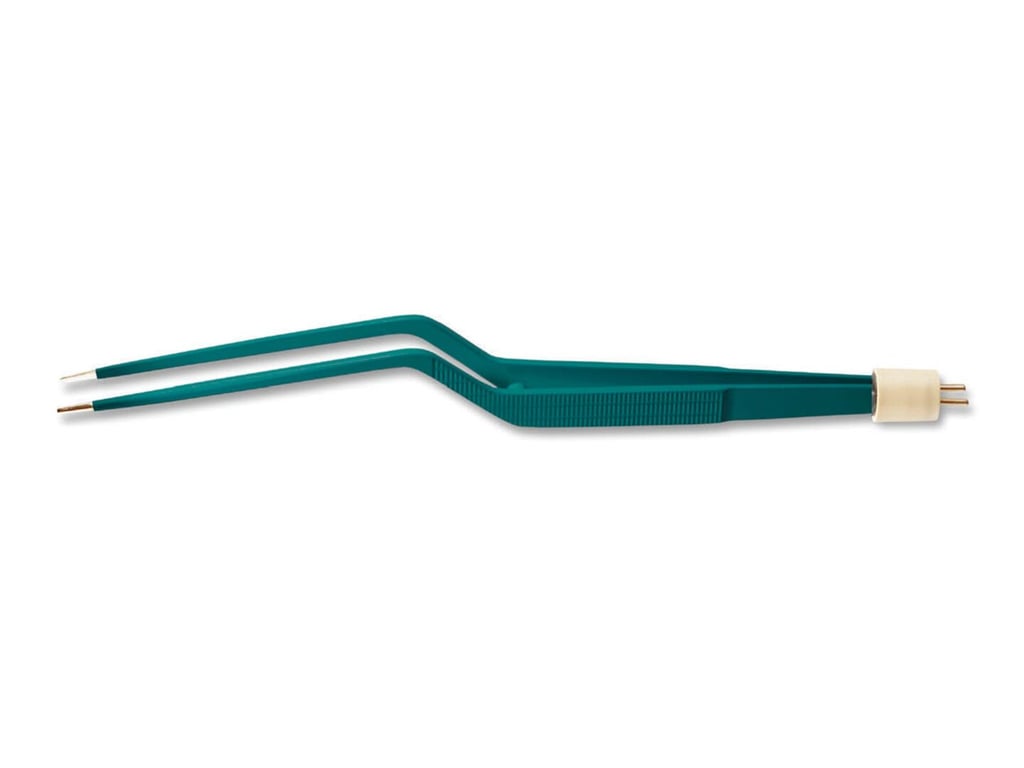 8 3/4” (22.2cm) Bayonet Non-Stick Bipolar Forceps With Stop, 1.5mm