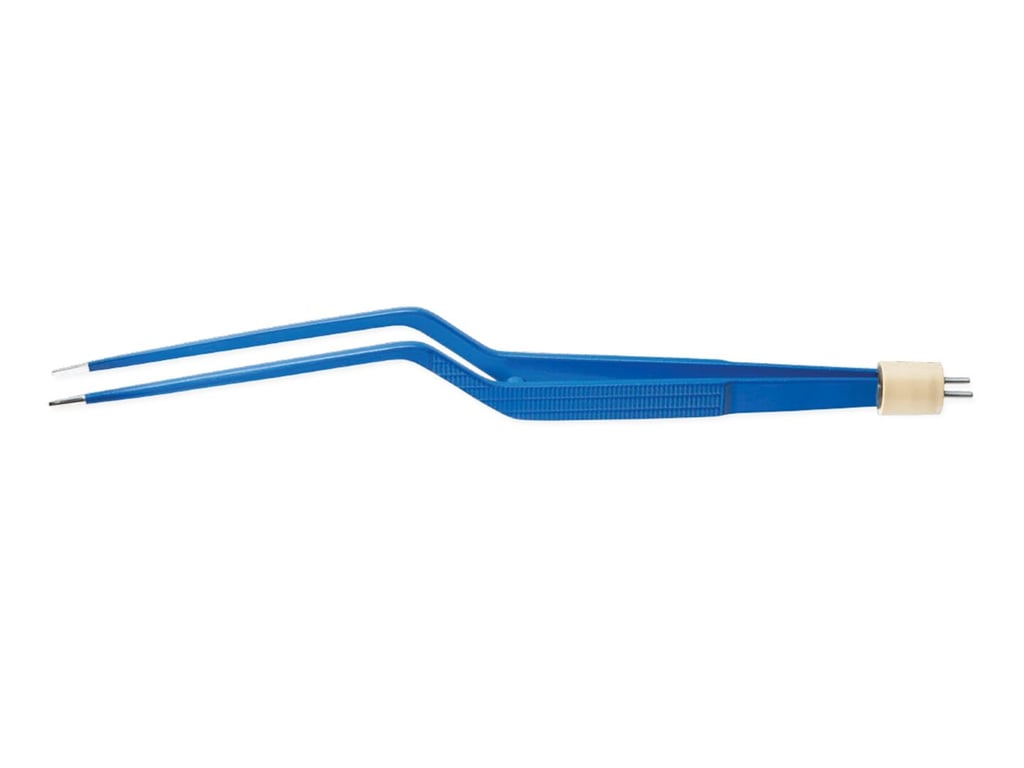 8 3/4” (22.2cm) Bayonet Non-Stick Bipolar Forceps With Stop, 0.25mm