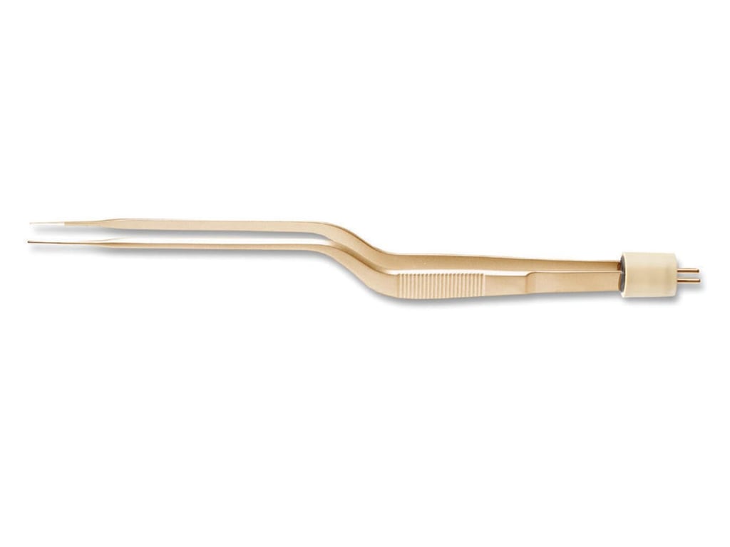 7 1/2” (19.1cm) Gerald Bayonet Non-Stick Bipolar Forceps, 1.0mm