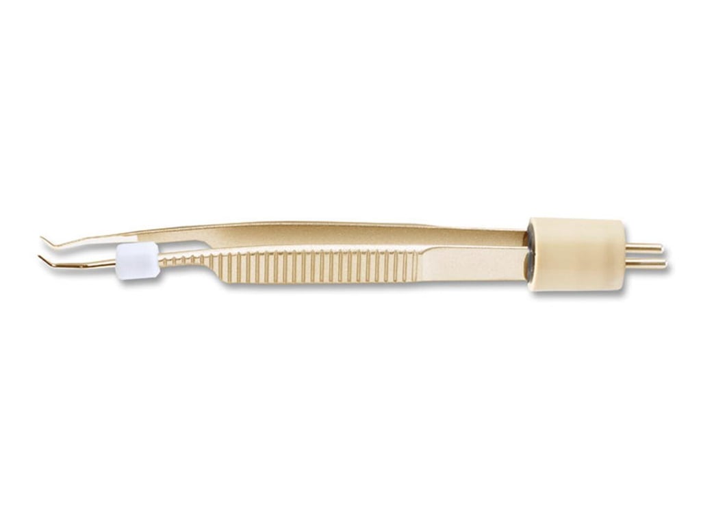 4” (10.2cm) Nadler Style Coaptation Bipolar Forceps, With Spacer, 0.4mm